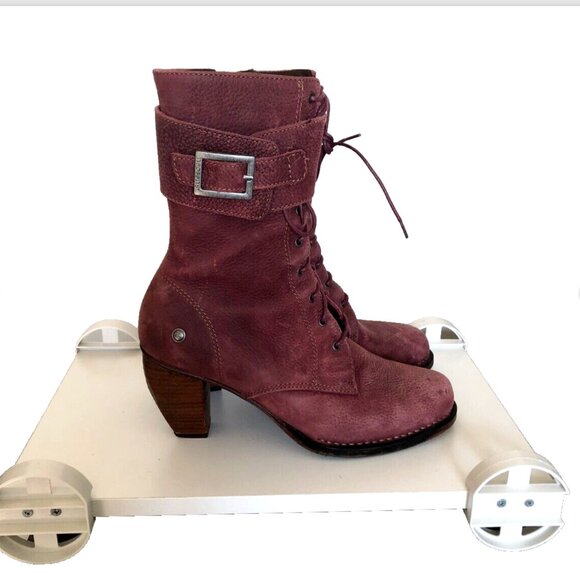 Neosens Suede boots, Burgundy, Womens, Size EU 40 / US 9, Victorian - Picture 2 of 13